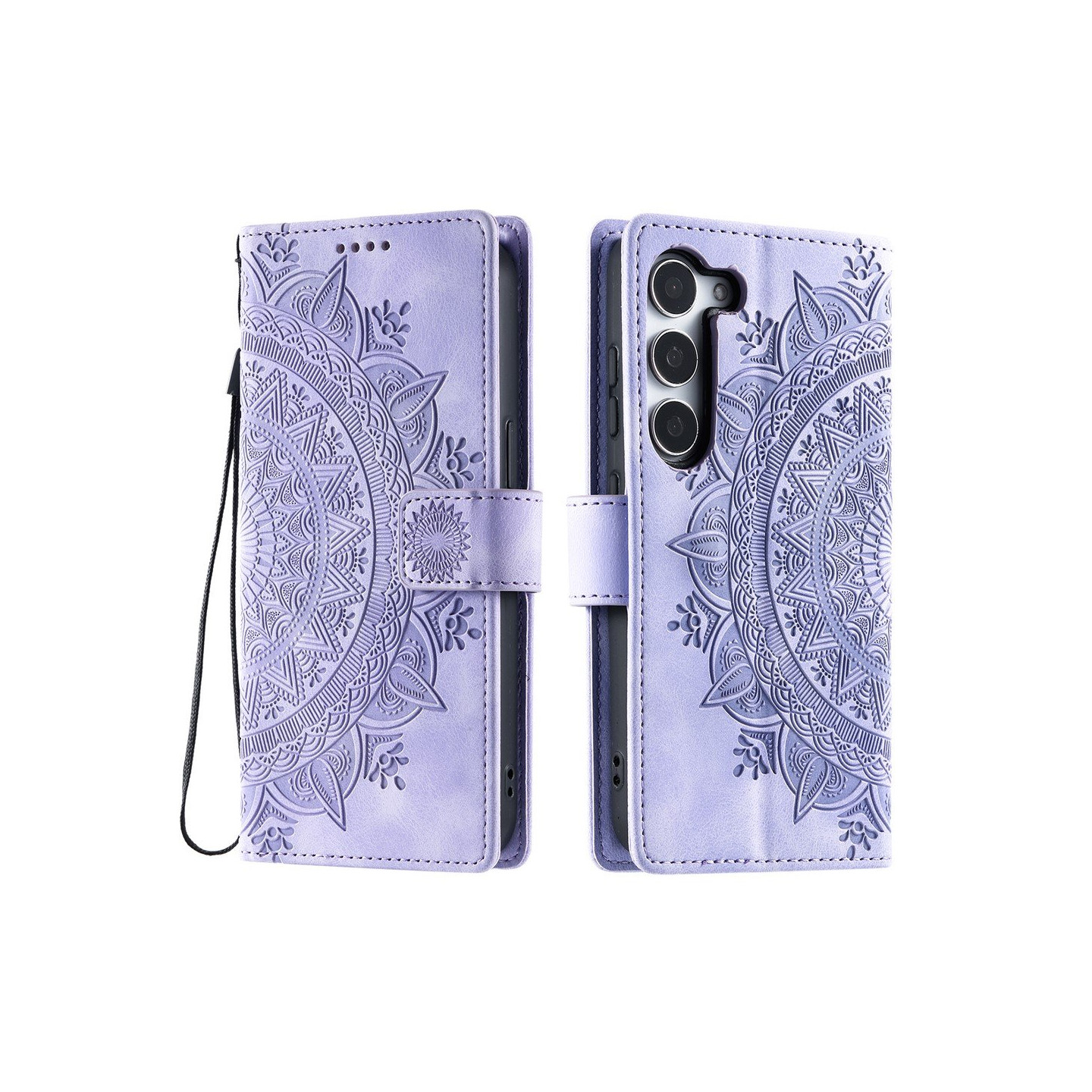 Samsung Galaxy S26 -lompakkokotelon kuoren kuoren Mandala-kukkakuvio