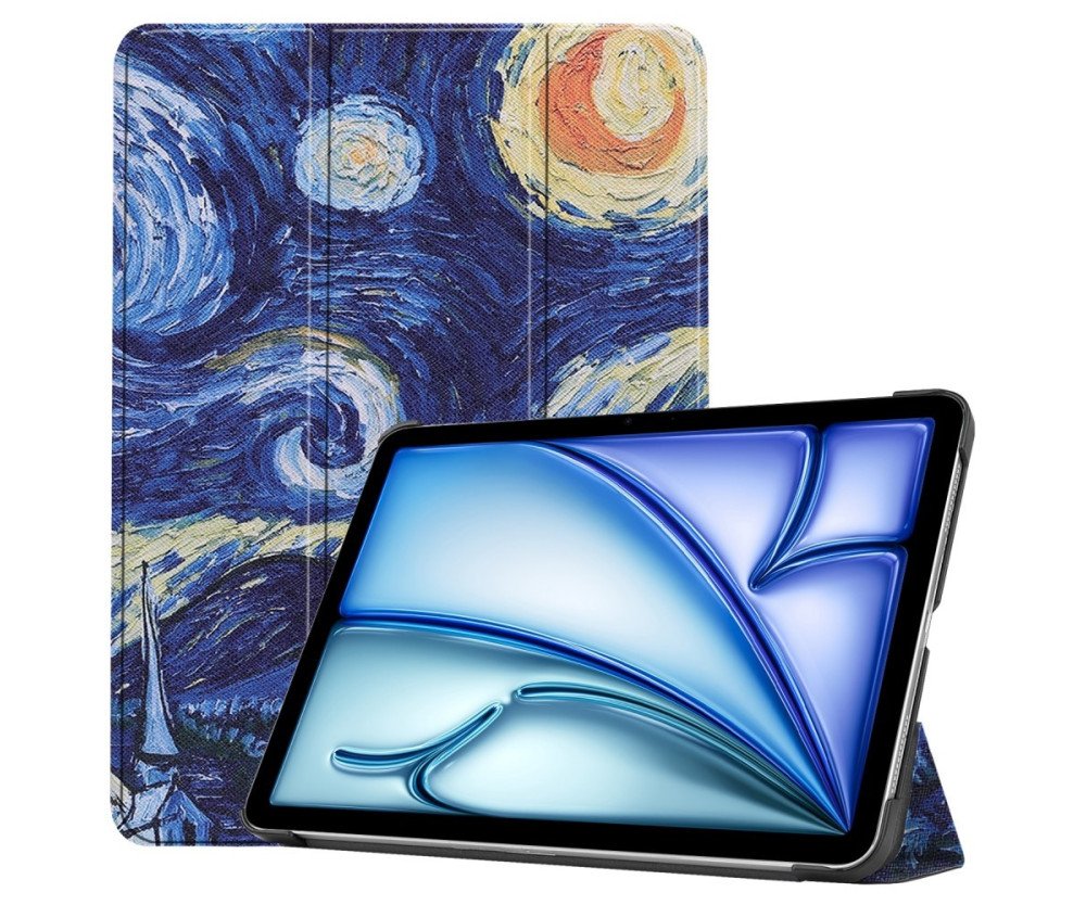 Till iPad Air 11 (2024) Slim fit tri-fold fodral - Painting 