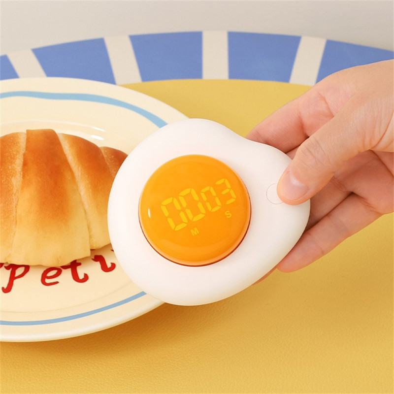 Egg Magnetic Timer Kitchen Timer with Forward/Reverse Modes Cooking Study Work