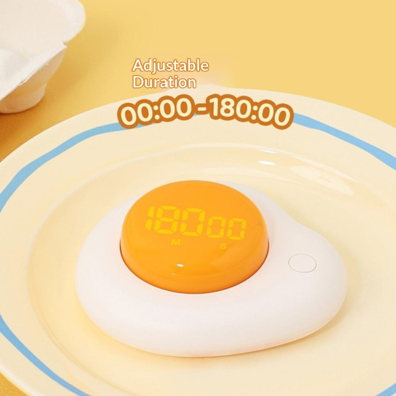 Egg Magnetic Timer Kitchen Timer with Forward/Reverse Modes Cooking Study Work