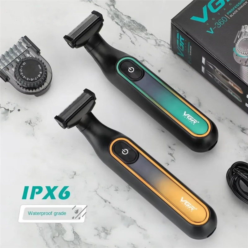 VGR V-360 Electric Shaver IPX6 Waterproof Rechargeable Razor LED Display