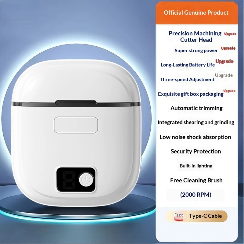 Electric Nail Clipper 3 Gears Adjustable USB Rechargeable Automatic