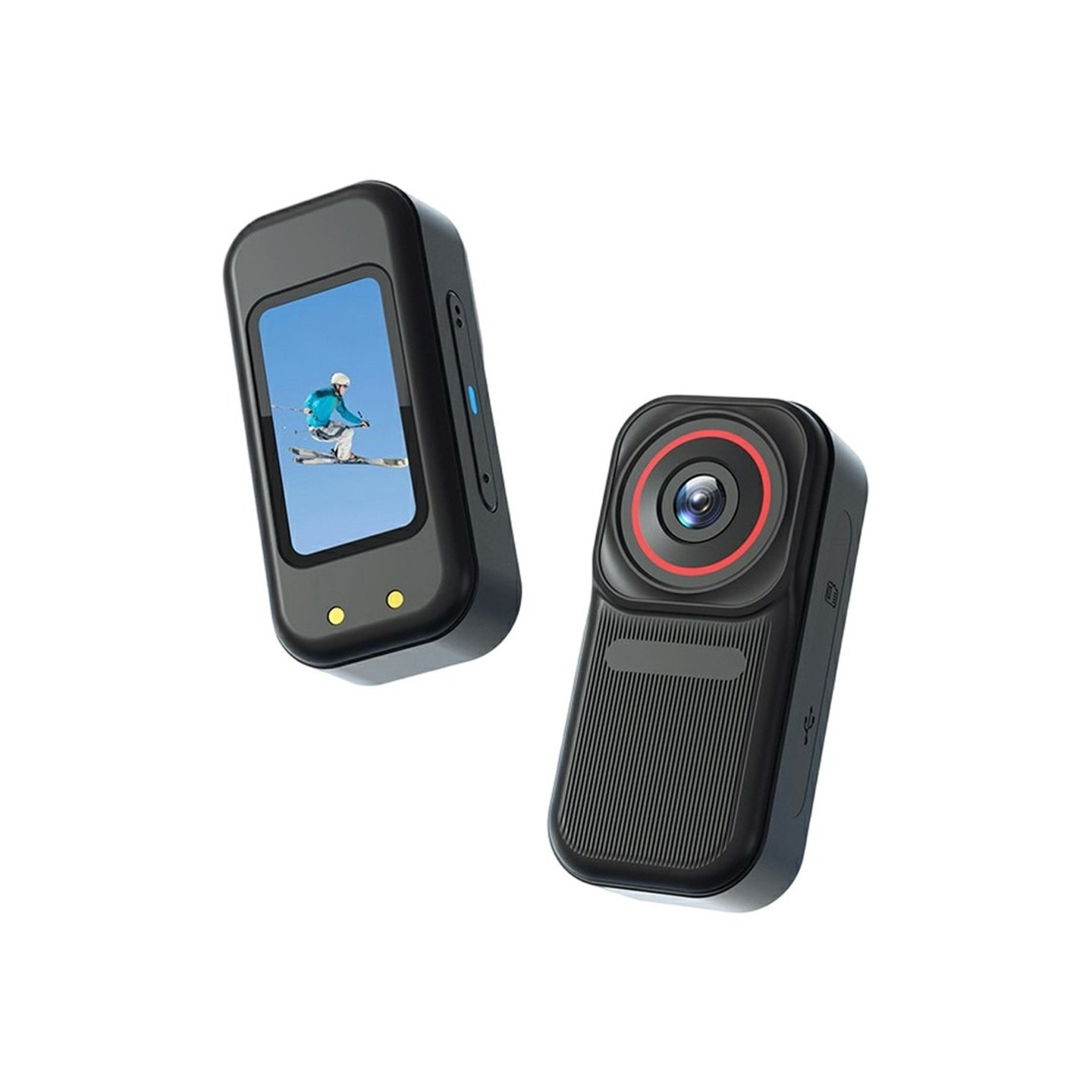 1.47" HD Screen Thumb Camera Magnetic Charging Case Mini Camera for Vlogging