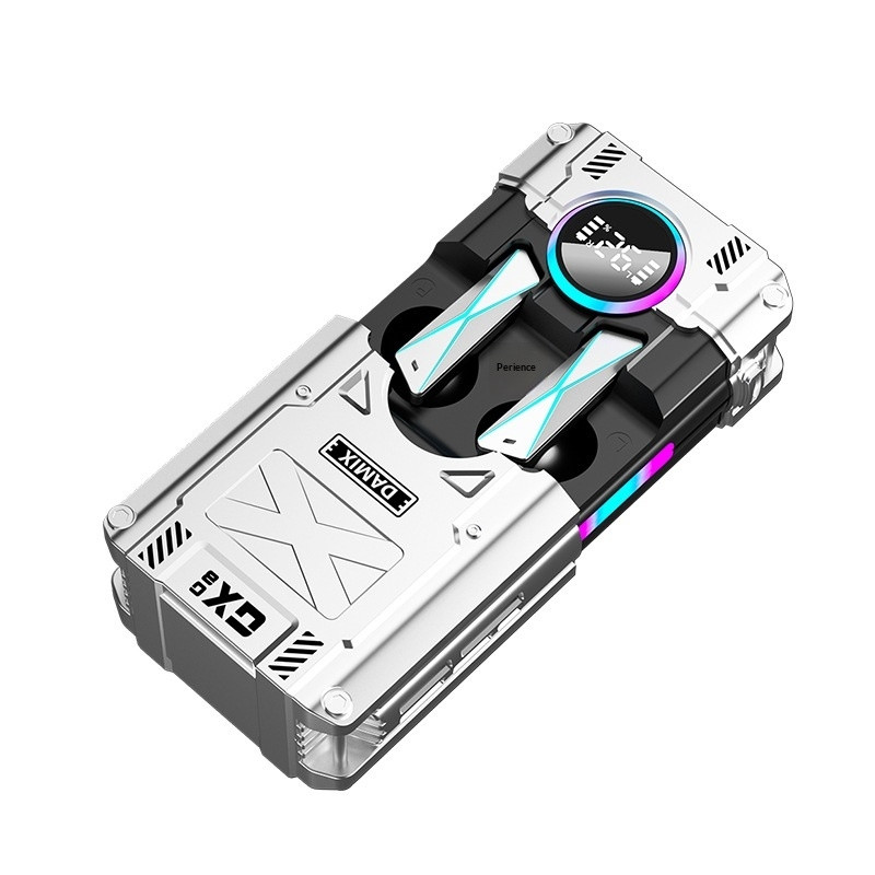 DX08 Støydempende Trådløse Hodetelefoner Mekaniske TWS Bluetooth Gaming - Sølv