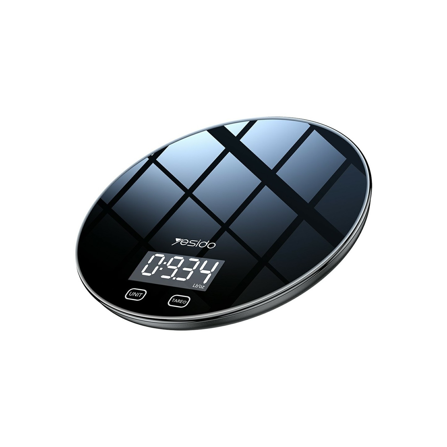 YESIDO-keittiövaaka, digitaalinen, tarkkuusvaaka, LCD-näyttö, kapasiteetti 1–5000 g