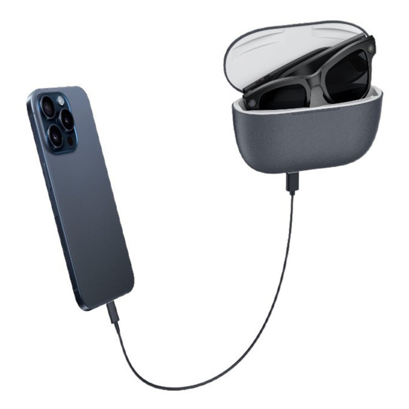 Smart Glasses Waterproof 8MP AI Charging Case 4K Recording Interchangeable Lenses