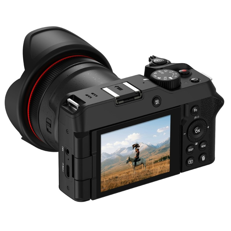 Digitalkamera ORDRO G650 12X optisk zoom video foldbar skærm 5K indbygget lys