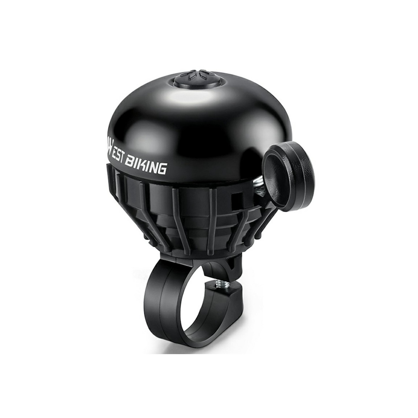 WEST BIKING Bicycle Bell Waterproof Stainless Steel High Decibel - Black