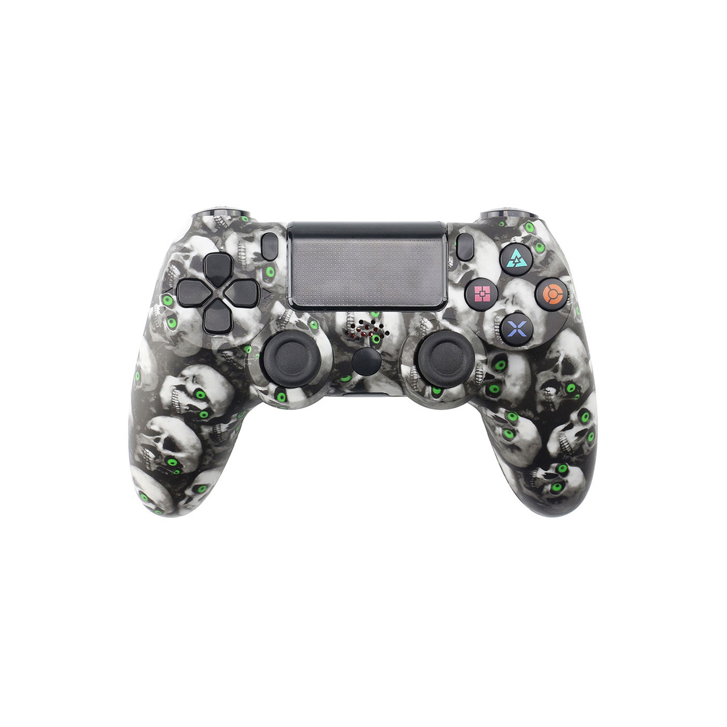 Trådløs spillkontroller for Sony PS4 Bluetooth-gamepad med vibrasjon - Skull Print