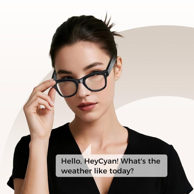 Smarte briller vandtætte 8MP AI-opladeretui 4K-optagelse udskiftelige linser