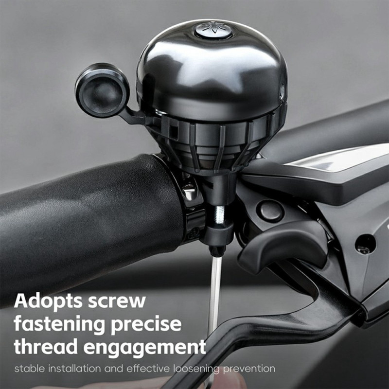 WEST BIKING Bicycle Bell Waterproof Stainless Steel High Decibel - Black