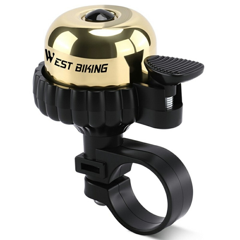 Bell WEST BIKING Vintage bicycle bell in copper waterproof Bicycle - Gold