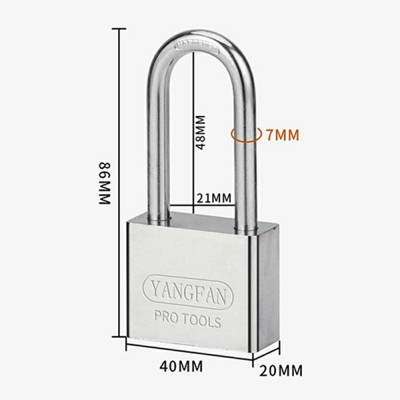 Security lock Padlock Anti-theft 40mm shackle waterproof rust resistant 4 keys