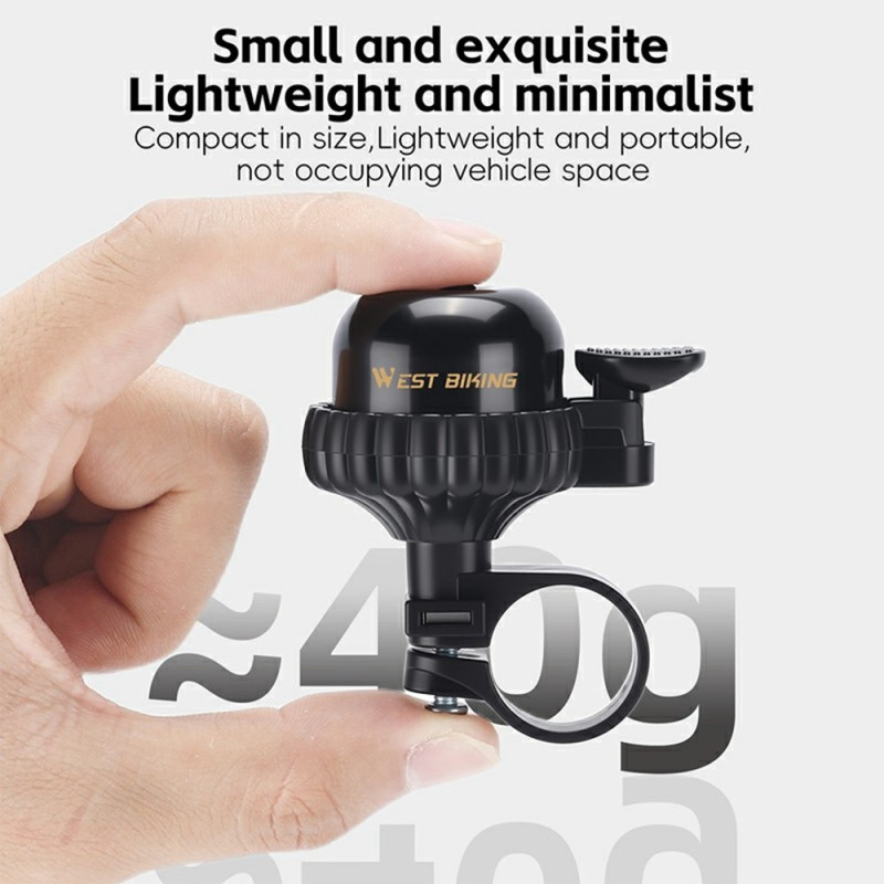 Bell WEST BIKING Vintage bicycle bell in copper waterproof Bicycle - Black