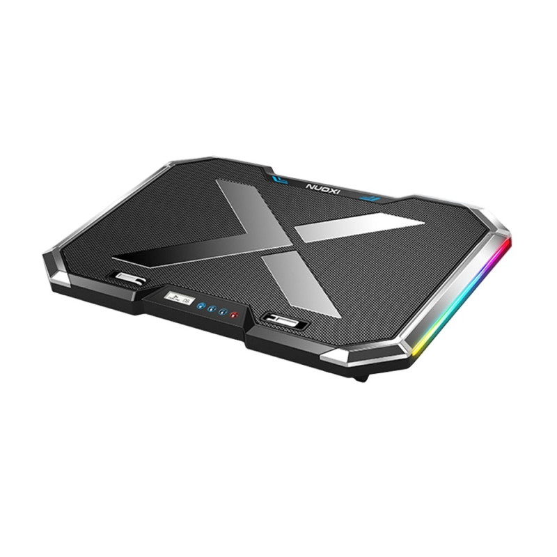 NUOXI Kjølevifte Kjølepute Gaming Laptop Stille Notebook Kjølestativ USB-porter RGB