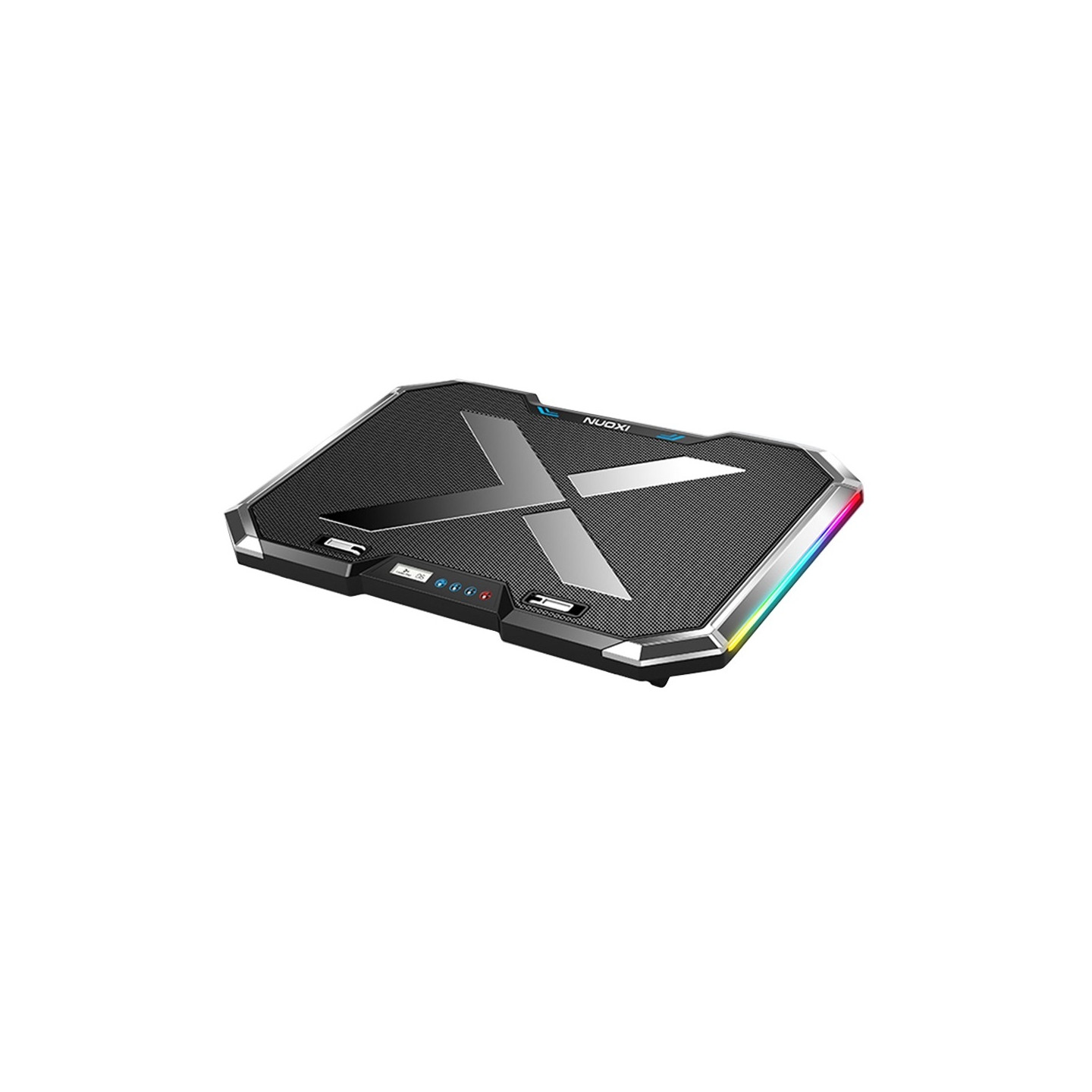 NUOXI Kjølevifte Kjølepute Gaming Laptop Stille Notebook Kjølestativ USB-porter RGB