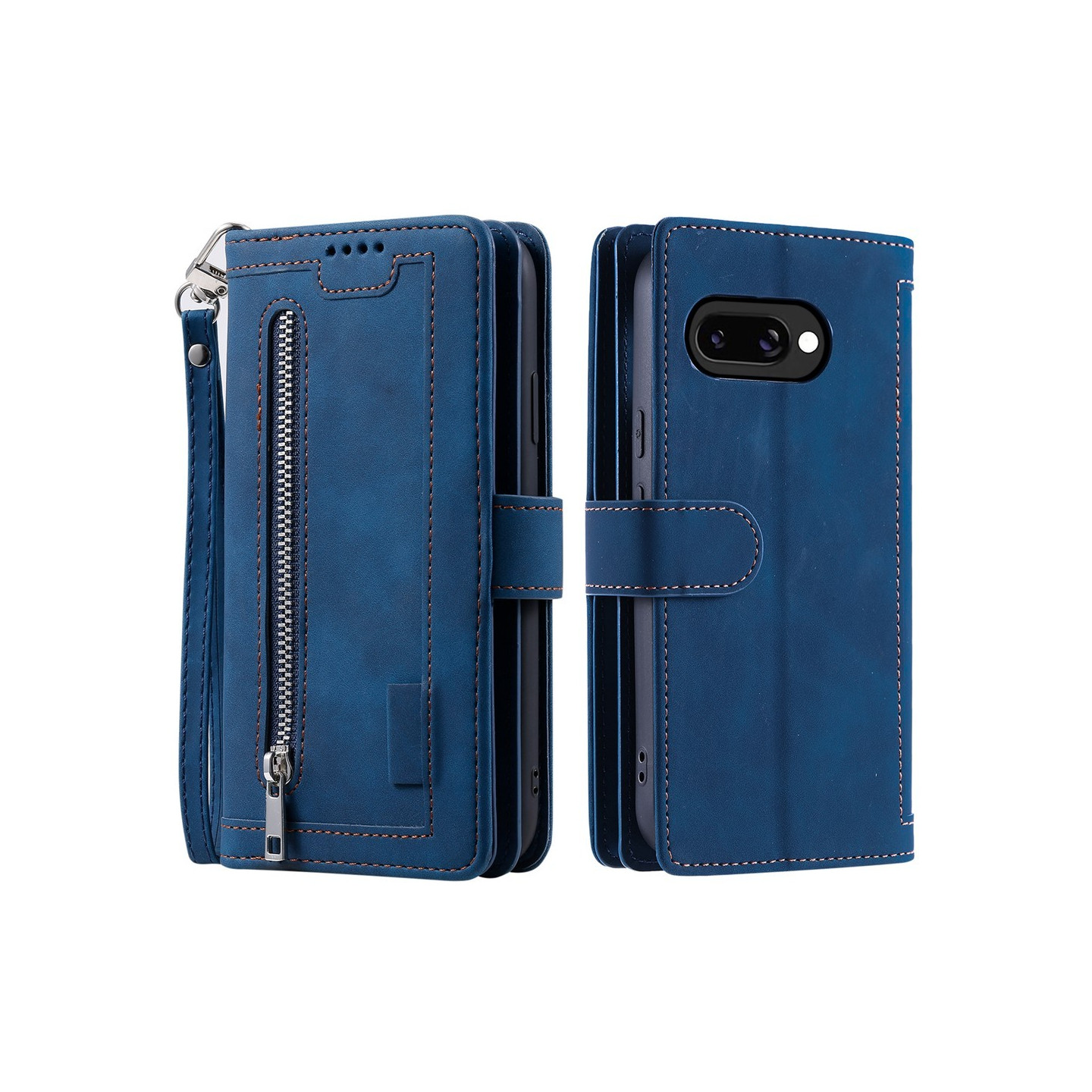 Til Google Pixel 10a Etui med Lynlåslomme og 9 Kortlommer