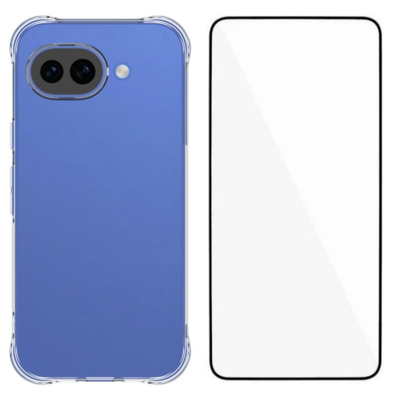 Til Google Pixel 10a Etui TPU-telefoncover med hærdet glasskærmbeskytter
