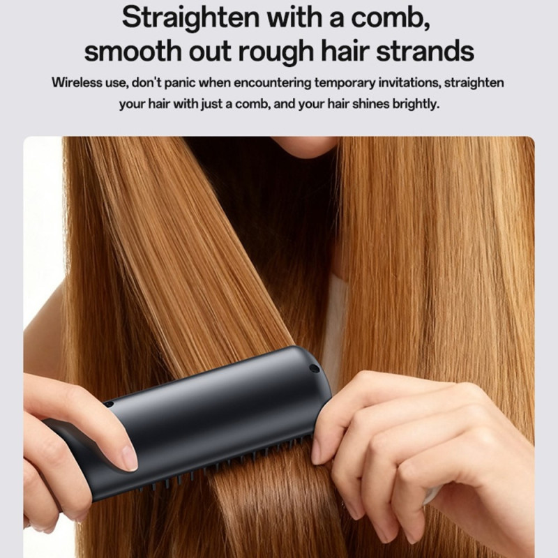 Cordless Hair Straightener Curling Iron 3 Temperatures Digital Display Styling Tool