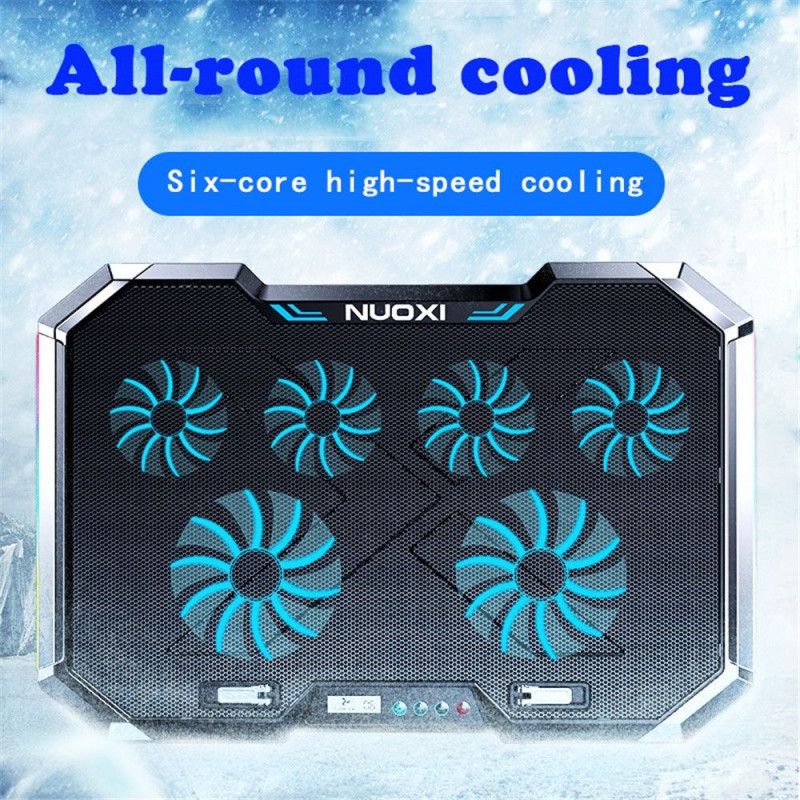 NUOXI Cooling Fan Cooling Pad Gaming Laptop Silent Notebook Cooling Stand USB Ports RGB