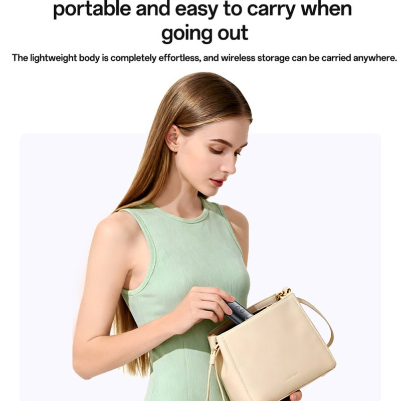 Ledningsfrit glattejern Krøllejern 3 temperaturer Digitalt display Stylingværktøj