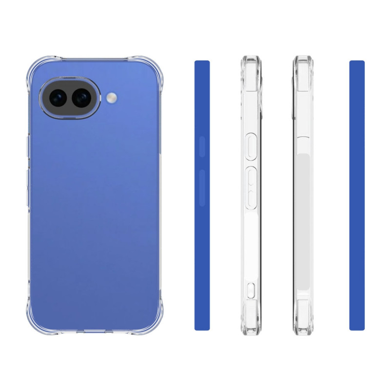 Til Google Pixel 10a Etui TPU-telefoncover med hærdet glasskærmbeskytter