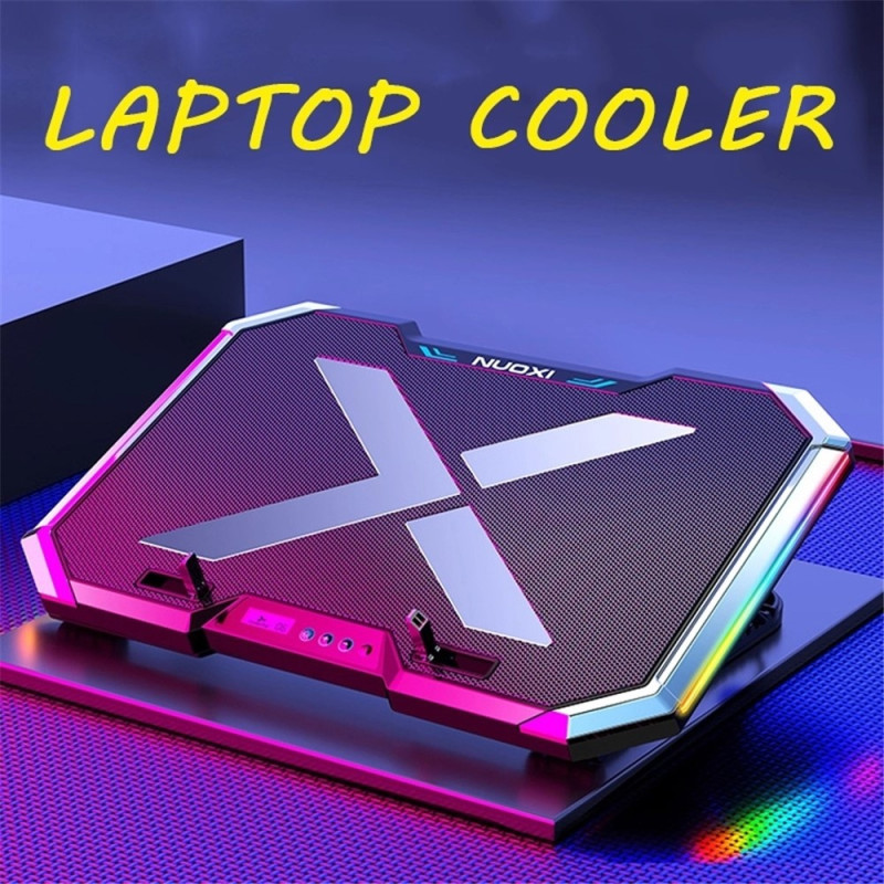 NUOXI Cooling Fan Cooling Pad Gaming Laptop Silent Notebook Cooling Stand USB Ports RGB