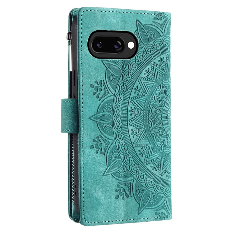 Til Google Pixel 10a Pungcover Mandala Blomstermønster - Mintgrøn