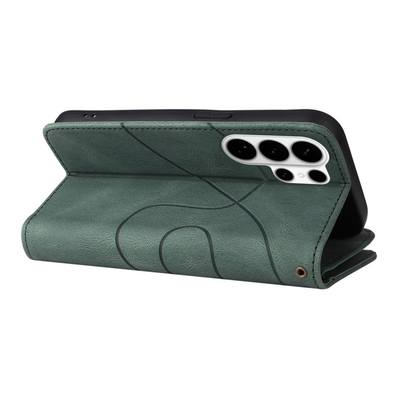 For Samsung Galaxy S26 Ultra Wallet Case with Zipper and Wrist Strap Stand - Green