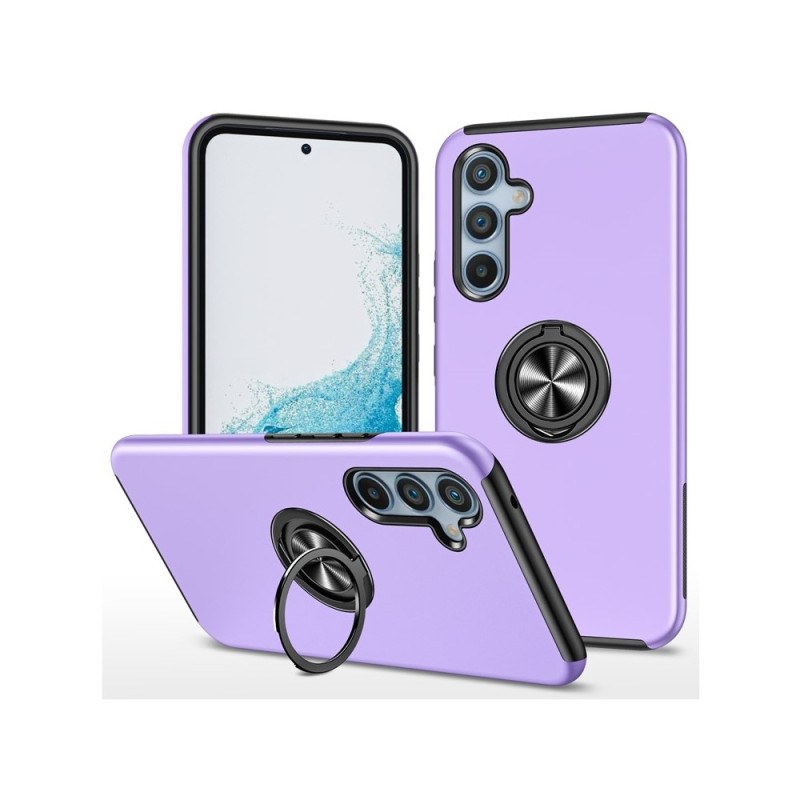 For Samsung Galaxy S26+ Hybrid Case with Ring Holder and Stand - Purple