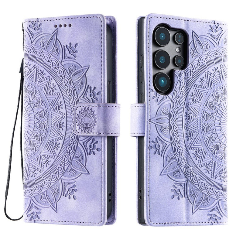 For Samsung Galaxy S26 Ultra Wallet Case Cover Shell Mandala Flower Pattern