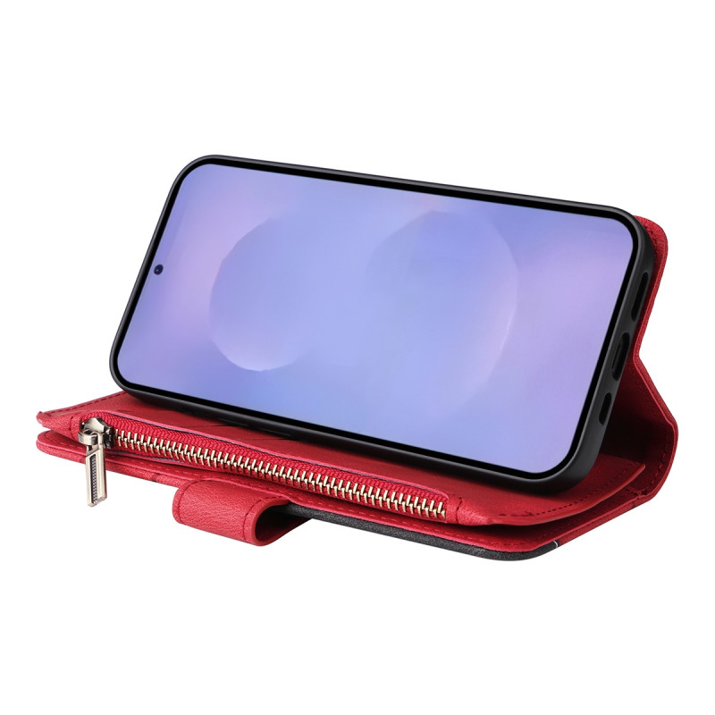 Til Samsung Galaxy S26 Lommebokdeksel med Glidelås og Håndleddsrem Stativ