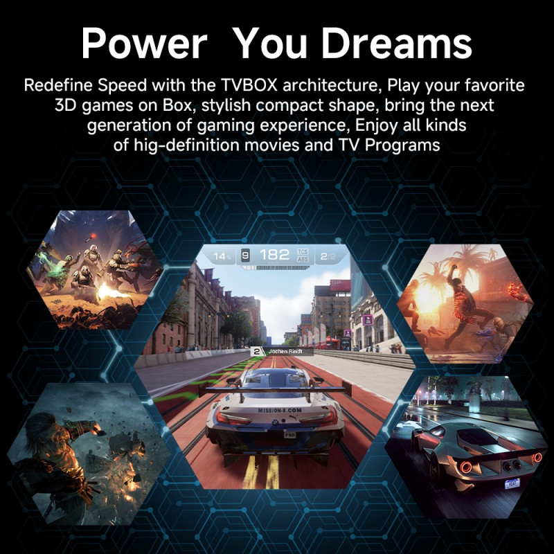 Y1 4K Ultra HD Smart TV-box S905 Chip 2.4G/5G Dubbelband WiFi Android 16.0 1+8GB