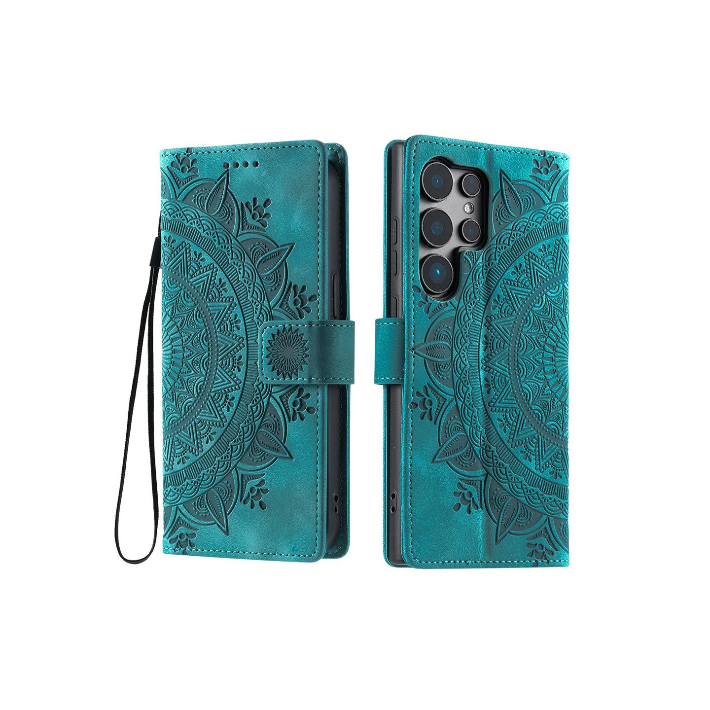 For Samsung Galaxy S26 Ultra Wallet Case Cover Shell Mandala Flower Pattern