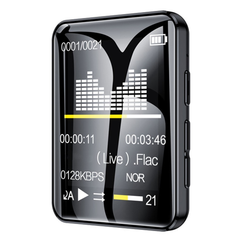 MROBO A7 1", berøringsskjerm MP3-spiller musikkspiller Bluetooth Mini + 16 GB minnekort