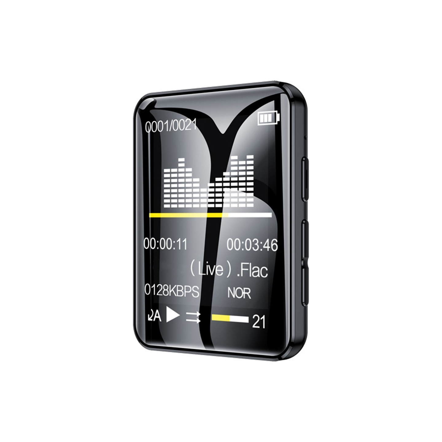 MROBO A7 1", berøringsskjerm MP3-spiller musikkspiller Bluetooth Mini + 16 GB minnekort