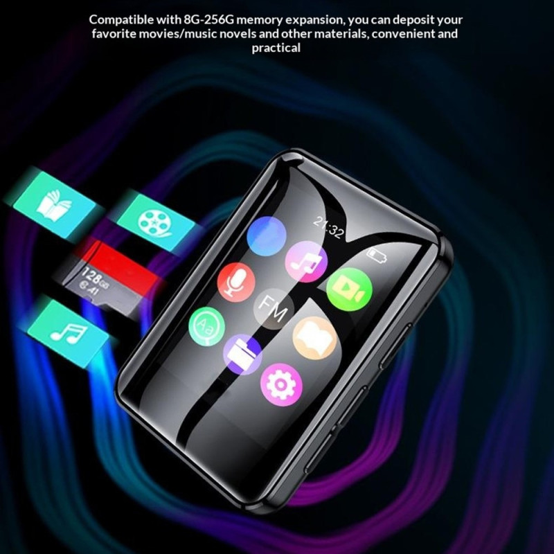 MROBO A7 1," Touch Screen MP3 Player Music Player Bluetooth Mini + 16GB Memory Card