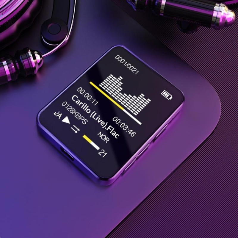 MROBO A7 1", kosketusnäytöllä varustettu MP3-soitin, Bluetooth-musiikkisoitin, minikaiutin ja 16 Gt:n muistikortti