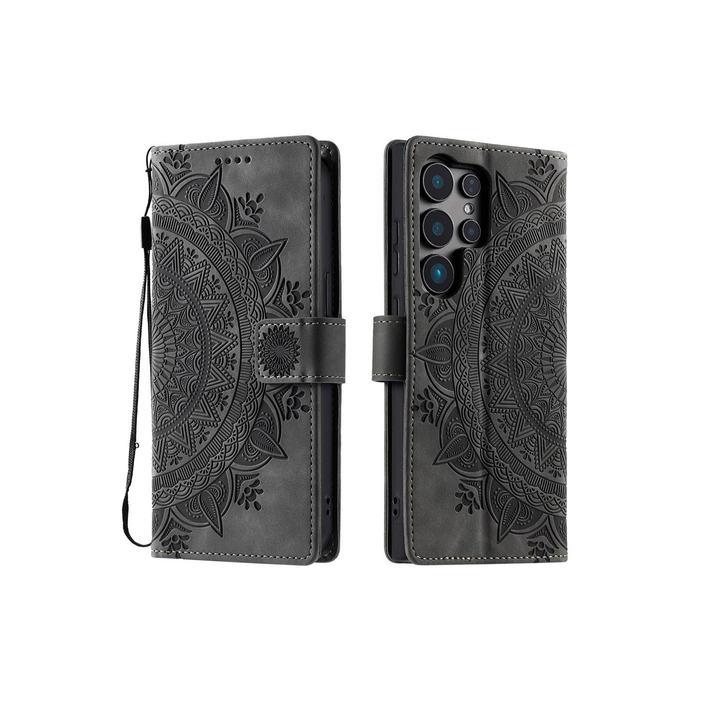 Til Samsung Galaxy S26 Ultra tegnebogscover Cover Shell Mandala Blomstermønster