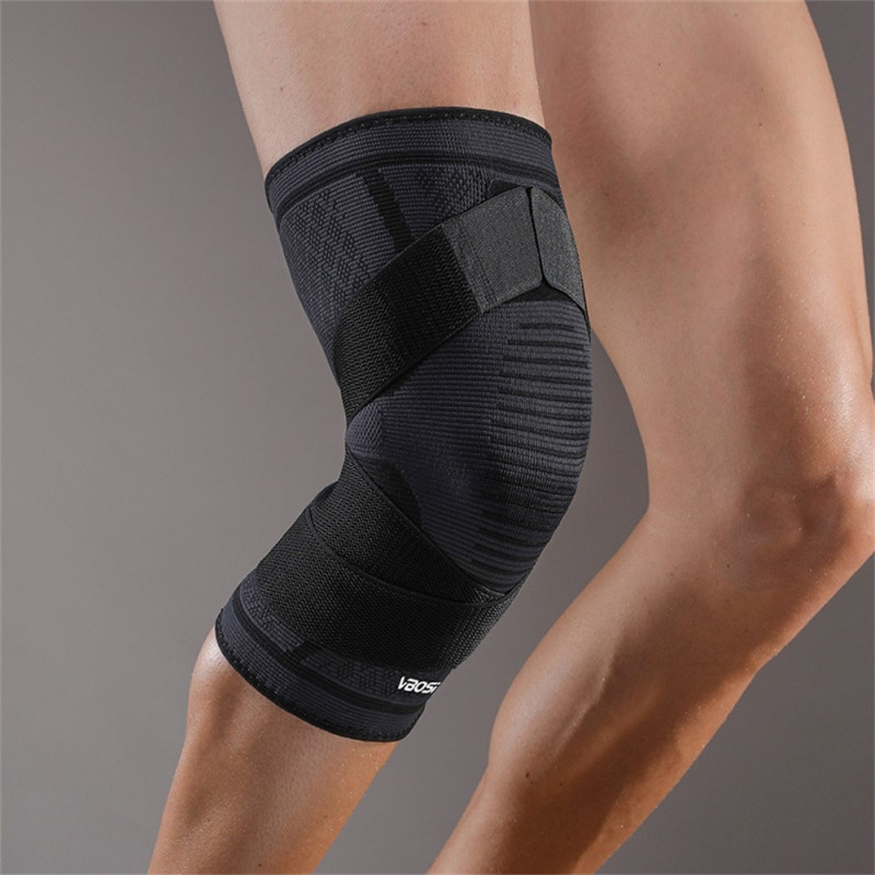 1 pc. Elastic stable Support Knee Knee Brace Knee Protector Patella Warmth - M - Black