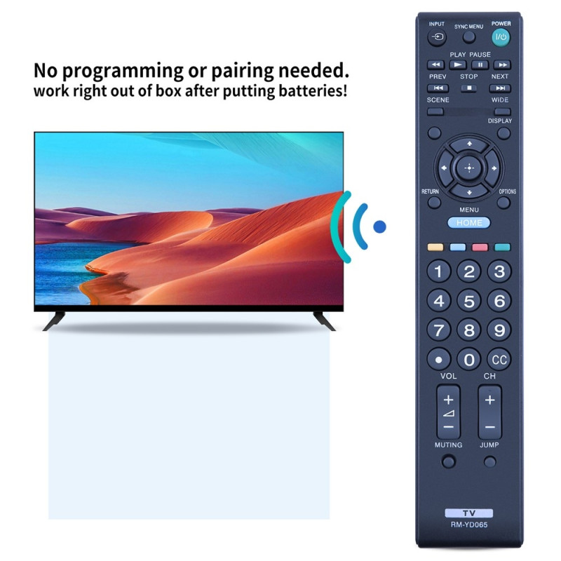 Udskiftning af fjernbetjening til RM-YD065 til Sony TV