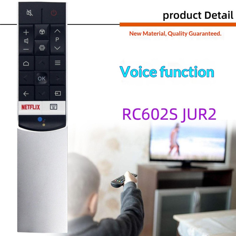 Remote Control Replacement for RC602S JUR2 For TCL TV Voice Activated