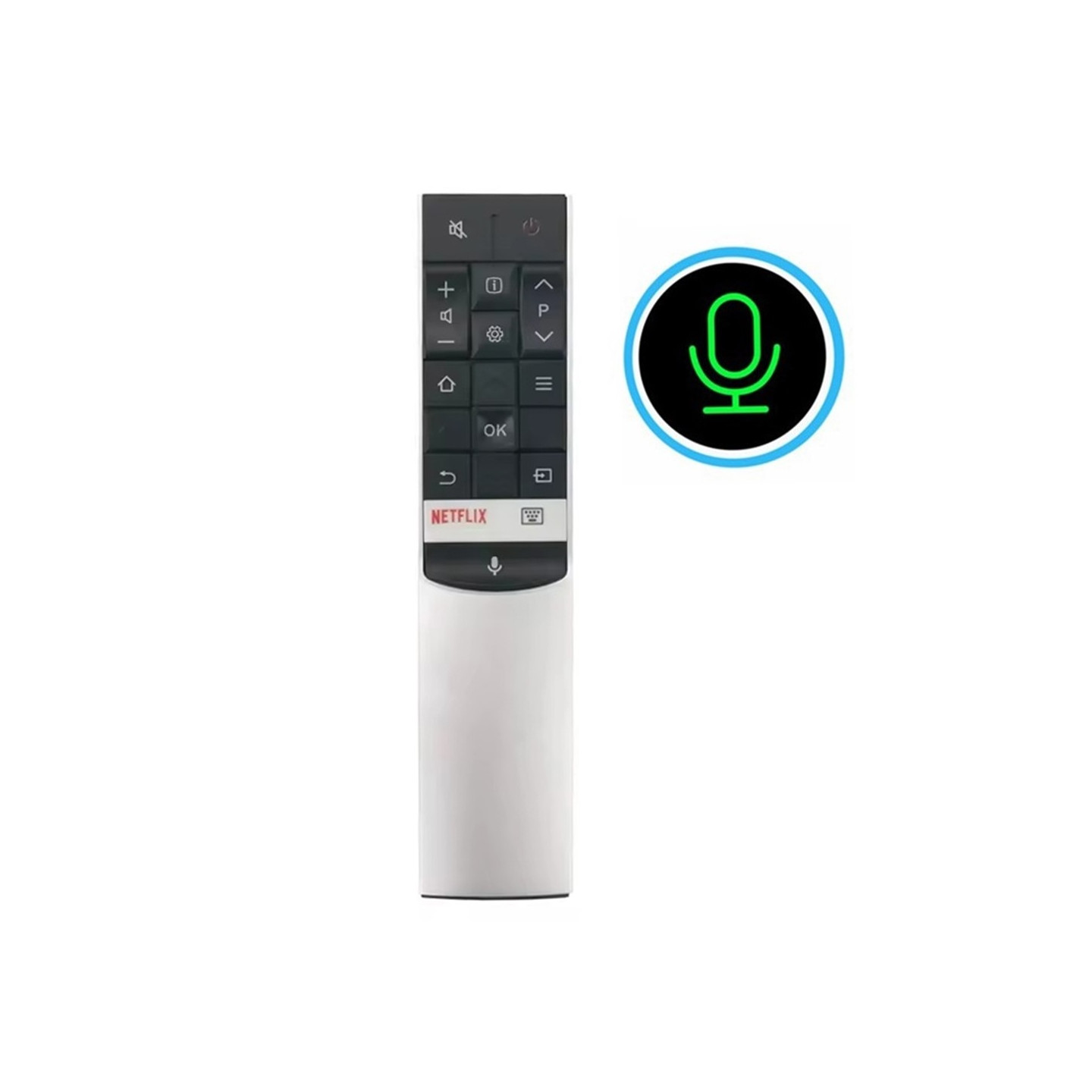 Udskiftning af fjernbetjening til RC602S JUR3 til TCL TV med stemmeaktivering