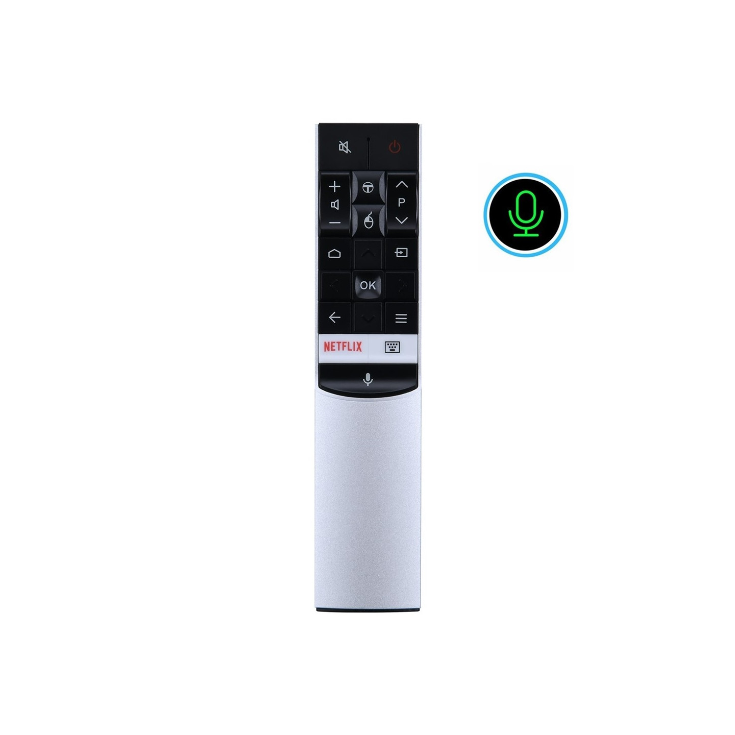 Kaukosäätimen vaihto RC602S JUR1:lle TCL TV:n ääniaktivoinnilla