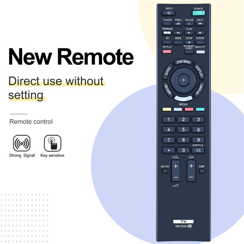 Kaukosäätimen vaihto RM-YD061:lle Sony TV:lle