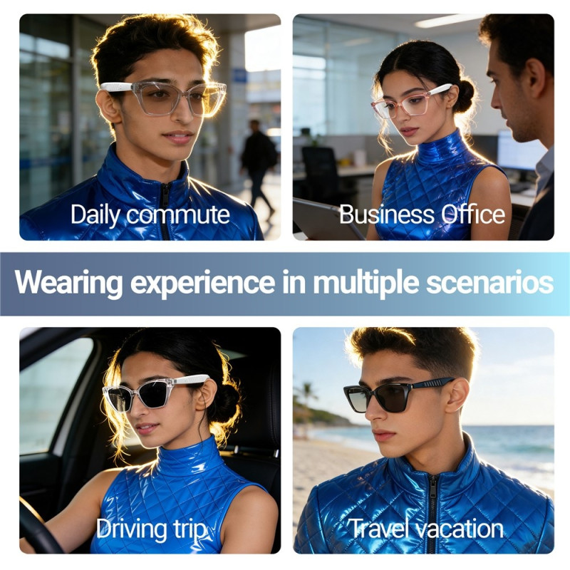 AI-älylasit, ääni, handsfree-Bluetooth-kuulokkeet, älykäs käännös