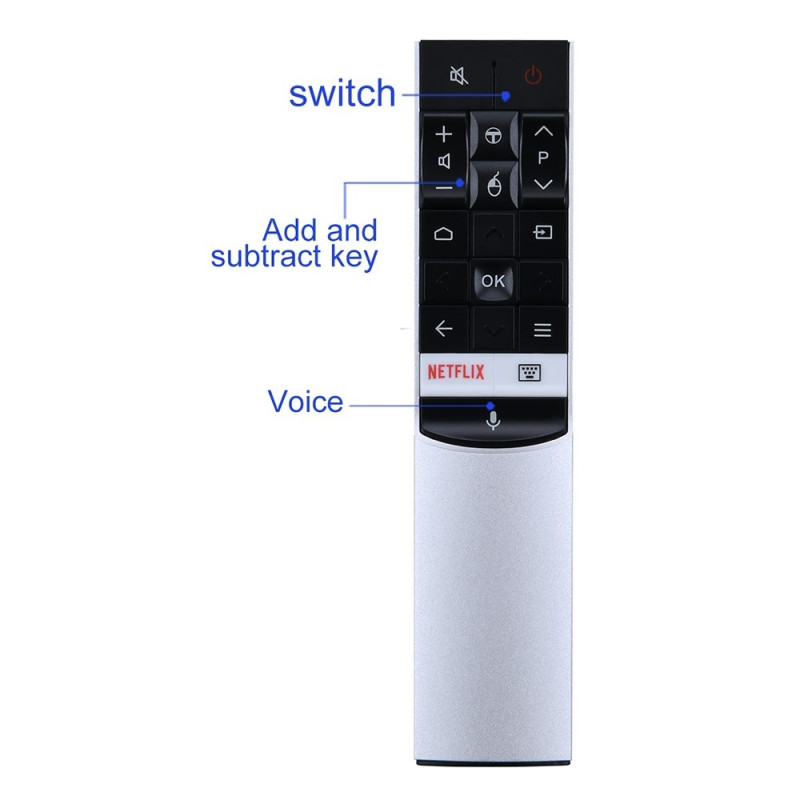 Remote Control Replacement for RC602S JUR1 For TCL TV Voice Activated