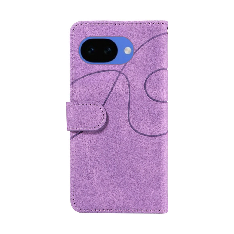 For Google Pixel 10a Wallet Case with Stand Bi-colour Design - Purple