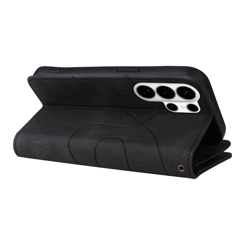 Til Samsung Galaxy S26 Ultra Pungcover med Lynlås og Håndledsrem Stander - Sort