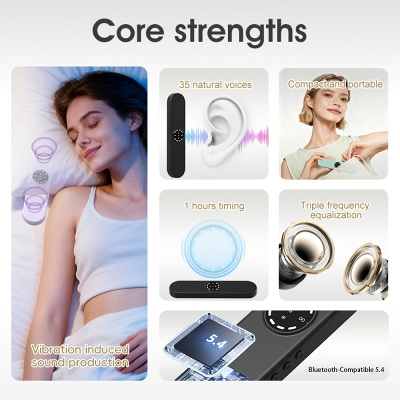 Sleep Aid Bluetooth Speaker White Noise Sound Machine Speaker Under Pillow